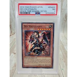 Yu-Gi-Oh Des Volstgalph Power-Up PK Space-Time Shwdn 1st ED PSA 7